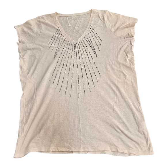 Calvin Klein Jeans Women Short Sleeve Embellished Tee 1X - Picture 1 of 2